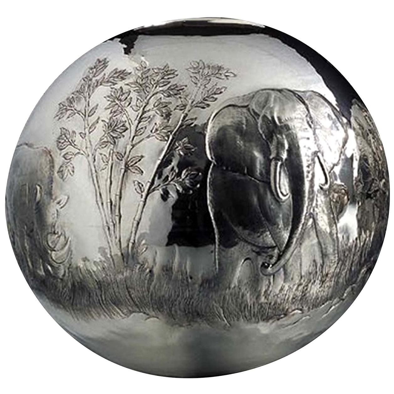 Large Sphere Silver For Sale