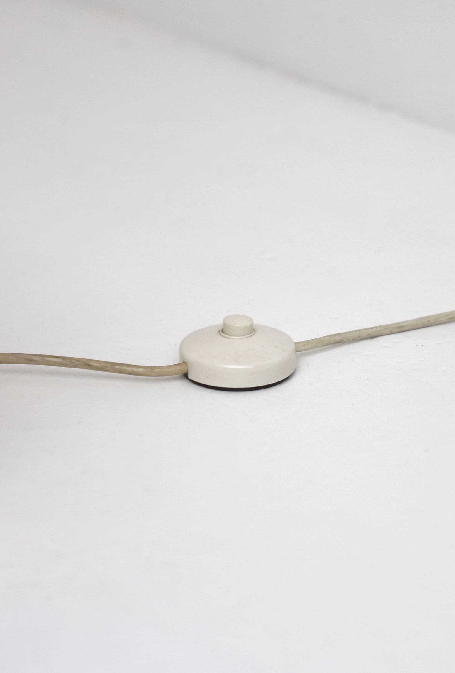 Mid-Century Modern Large Spherical Capiz Lotus Flower Floor Lamp 1970s by Rausch Beleuchtung