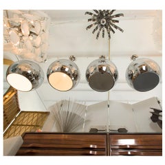 Large Spherical Chrome Pendant