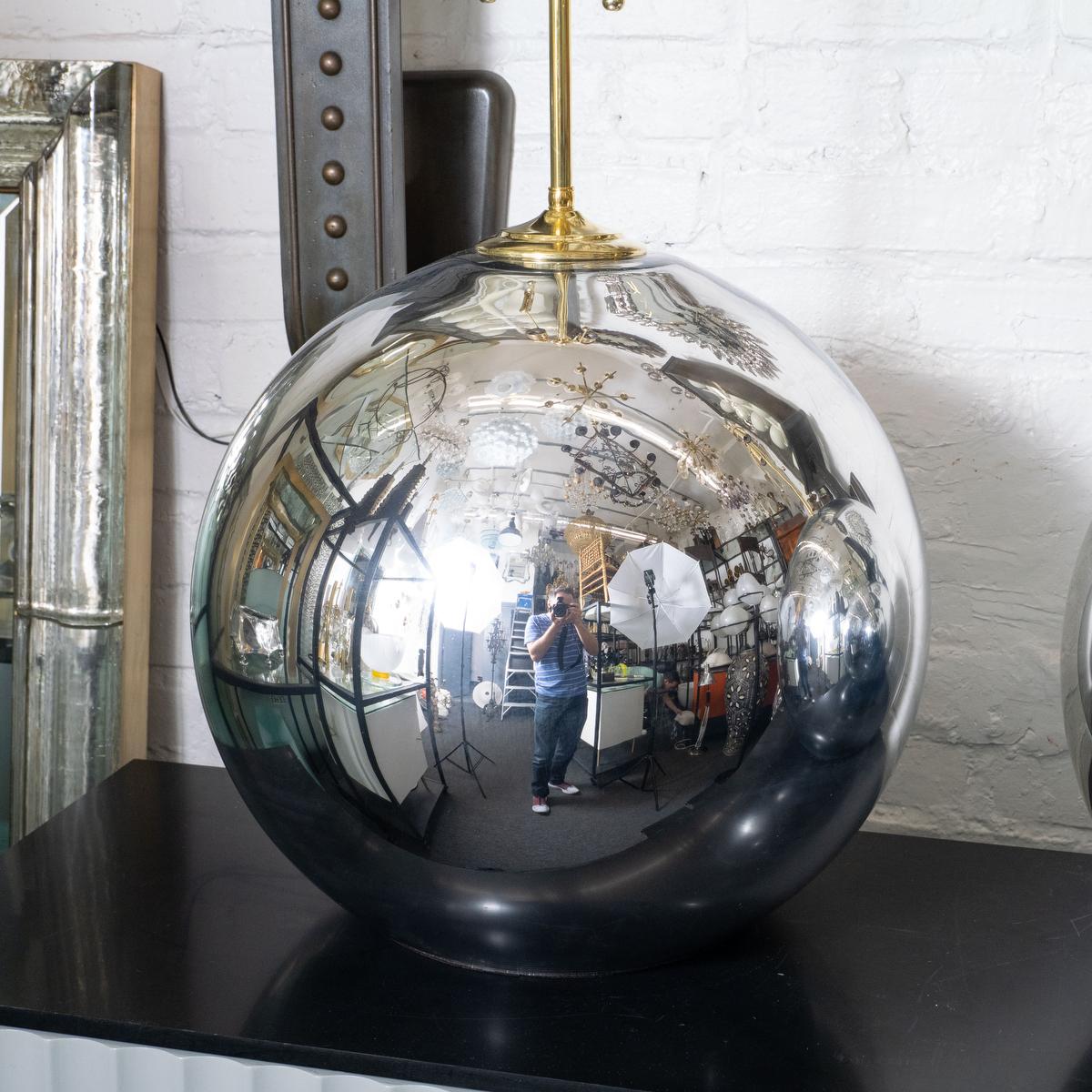 American Large Spherical Mercury Glass Lamps For Sale