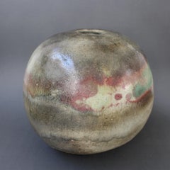 Large Spherical Stoneware Flower Vase by Ingeborg and Bruno Asshoff 'c. 1960s'