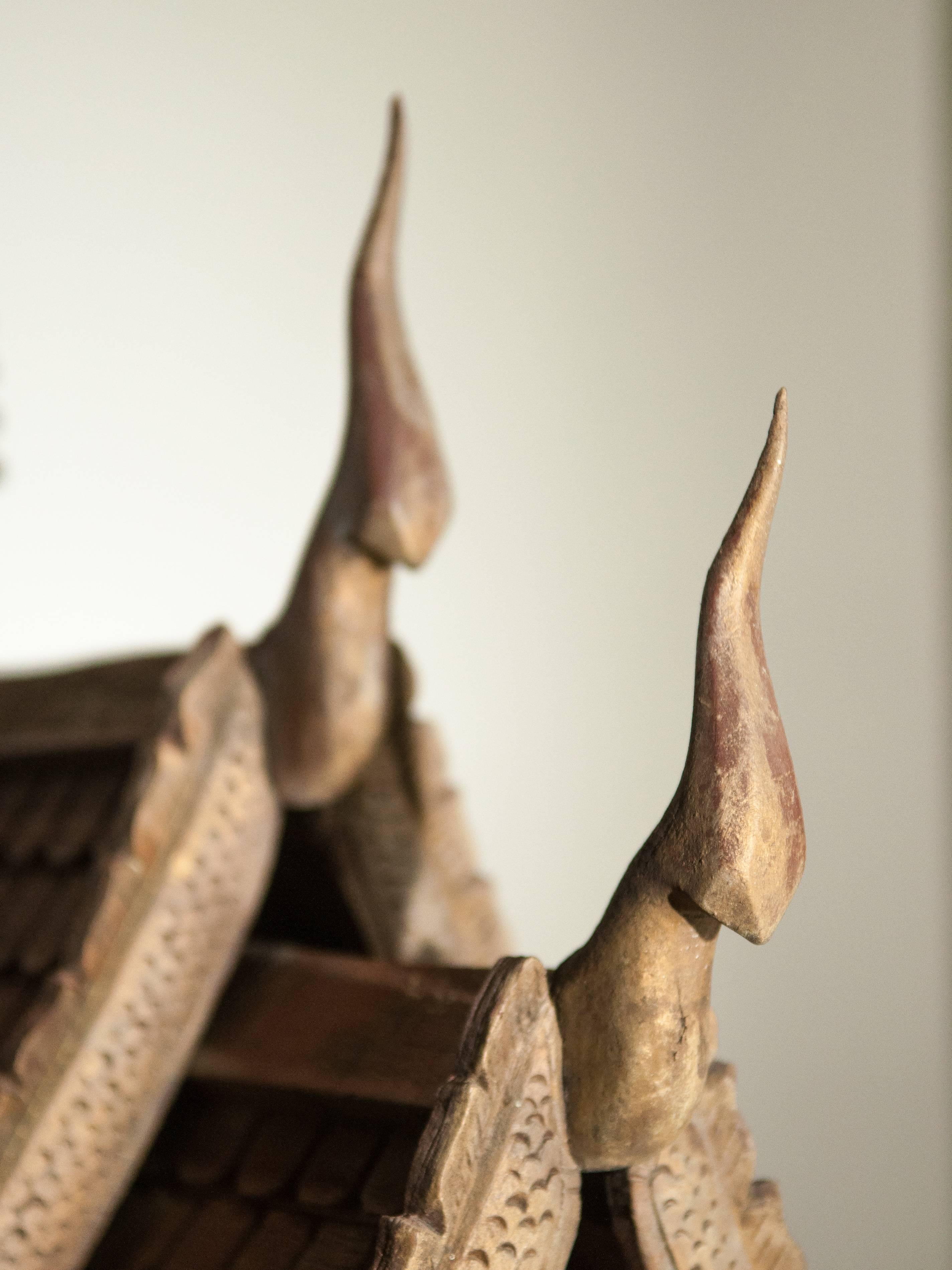 Hand-Crafted Large Spirit House from Northern Thailand, Teak, Mid-20th Century