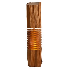 Large Split Grain Wood Light Sculpture