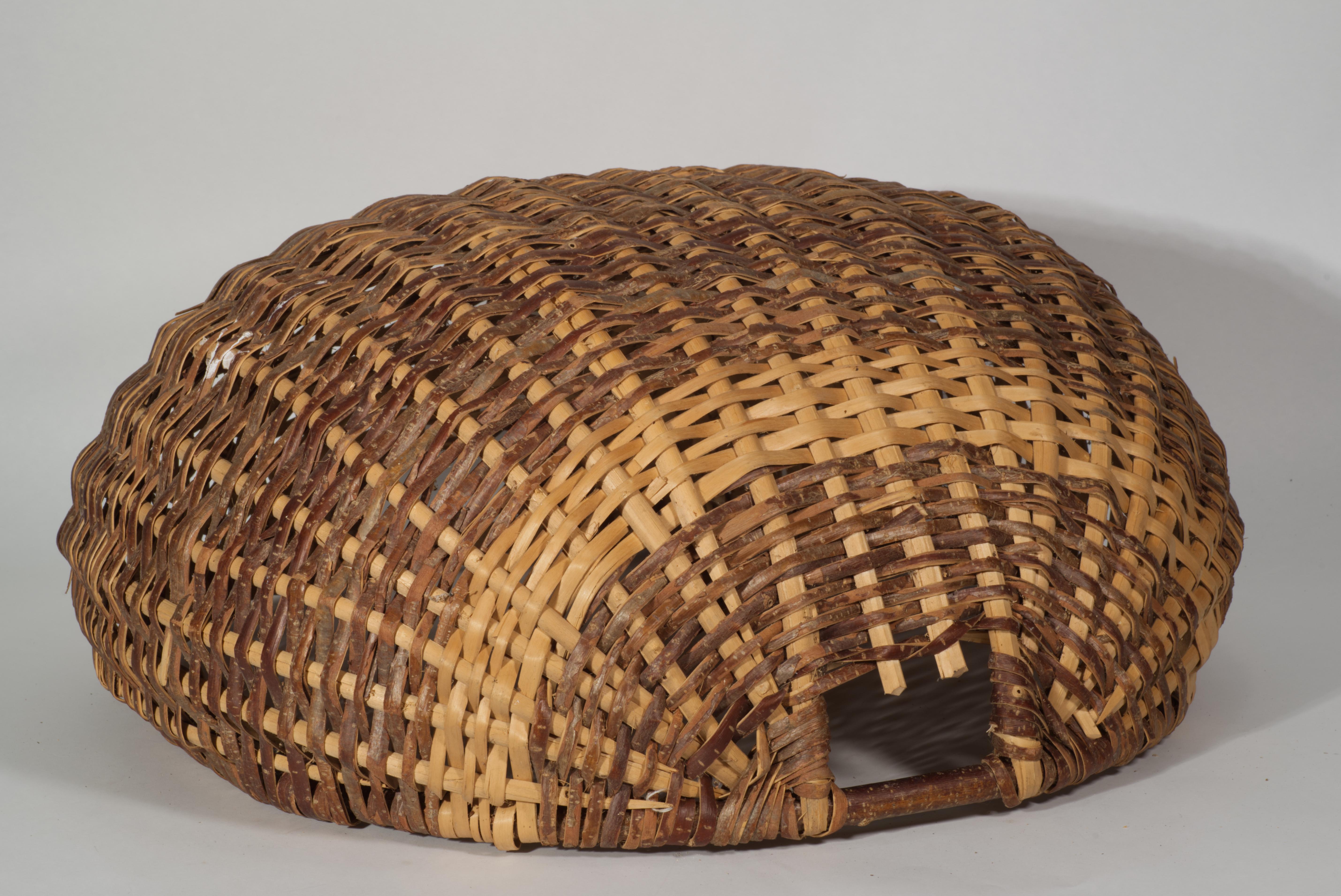 Large Split Oak American Spale Gathering Basket For Sale 1