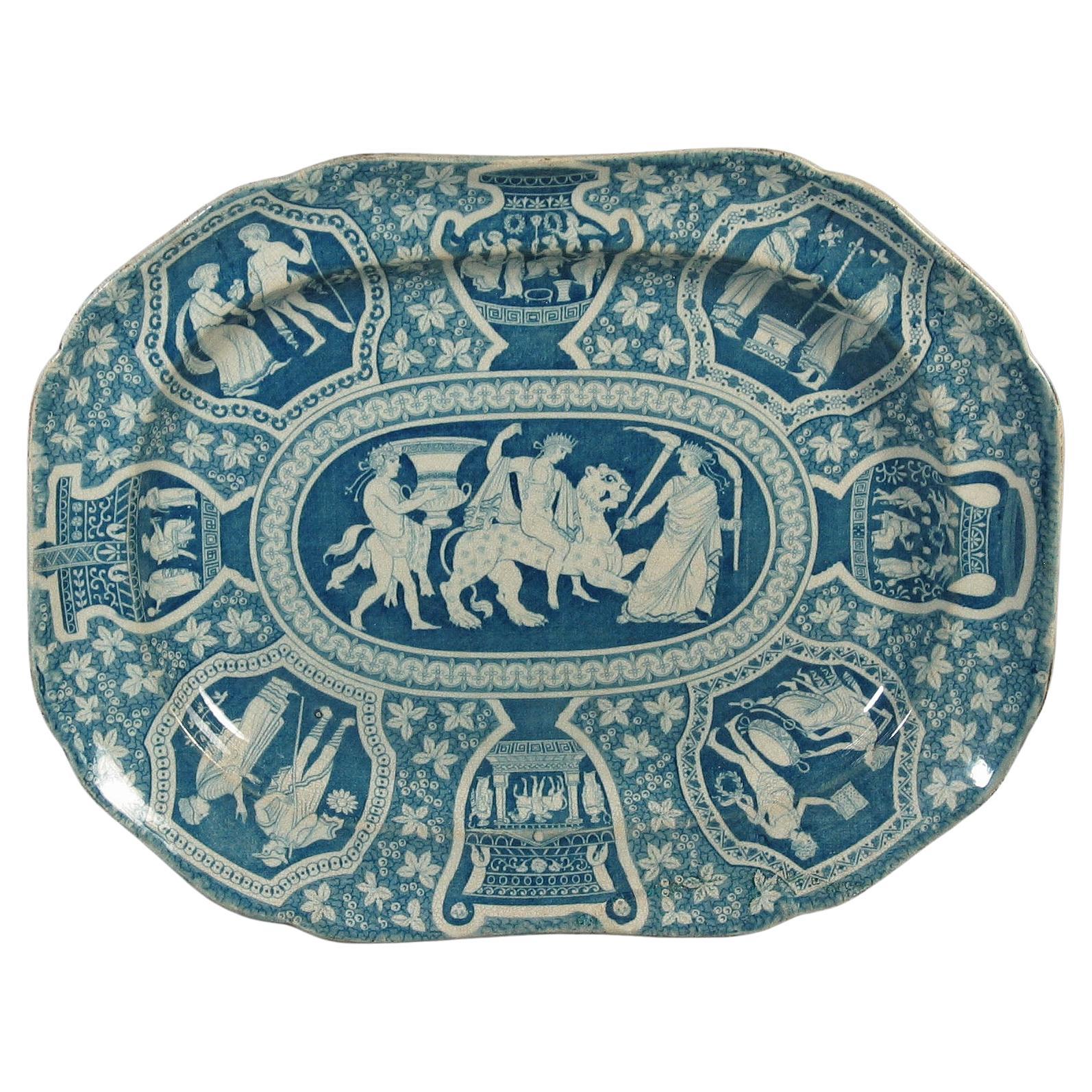 Large Spode Greek Pattern Platter Circa 1810 For Sale