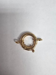 Large Spring Ring Clasp 14k Yellow Gold