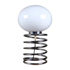 Large spring table lamp, Galeries Lafayette, France, 1970s