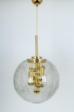 1 of 3 Large Sputnik Big Ball Pendant by Doria, Germany, 1970s