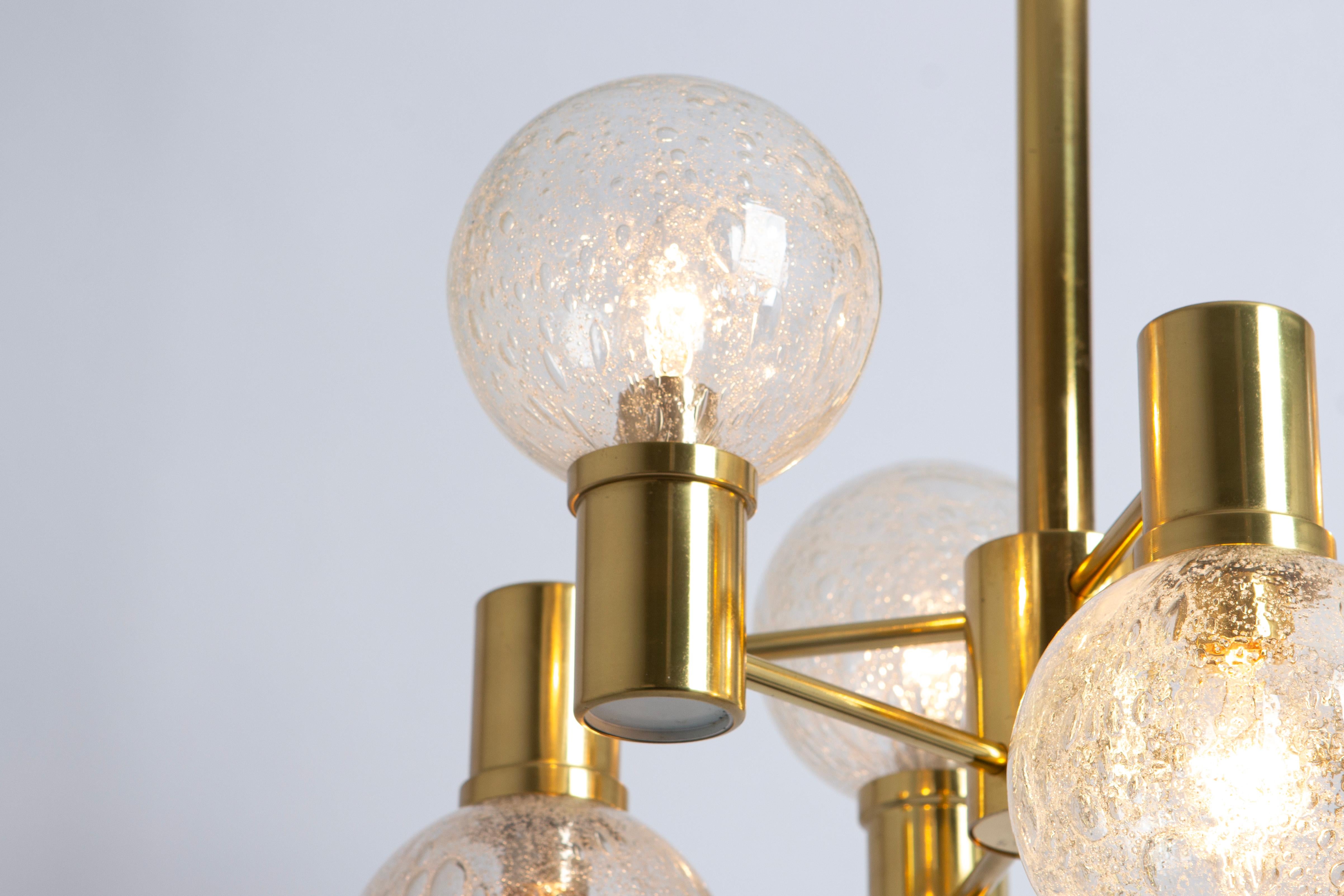 Mid-Century Modern Large Sputnik blown Glass by Doria, Germany, 1970s For Sale
