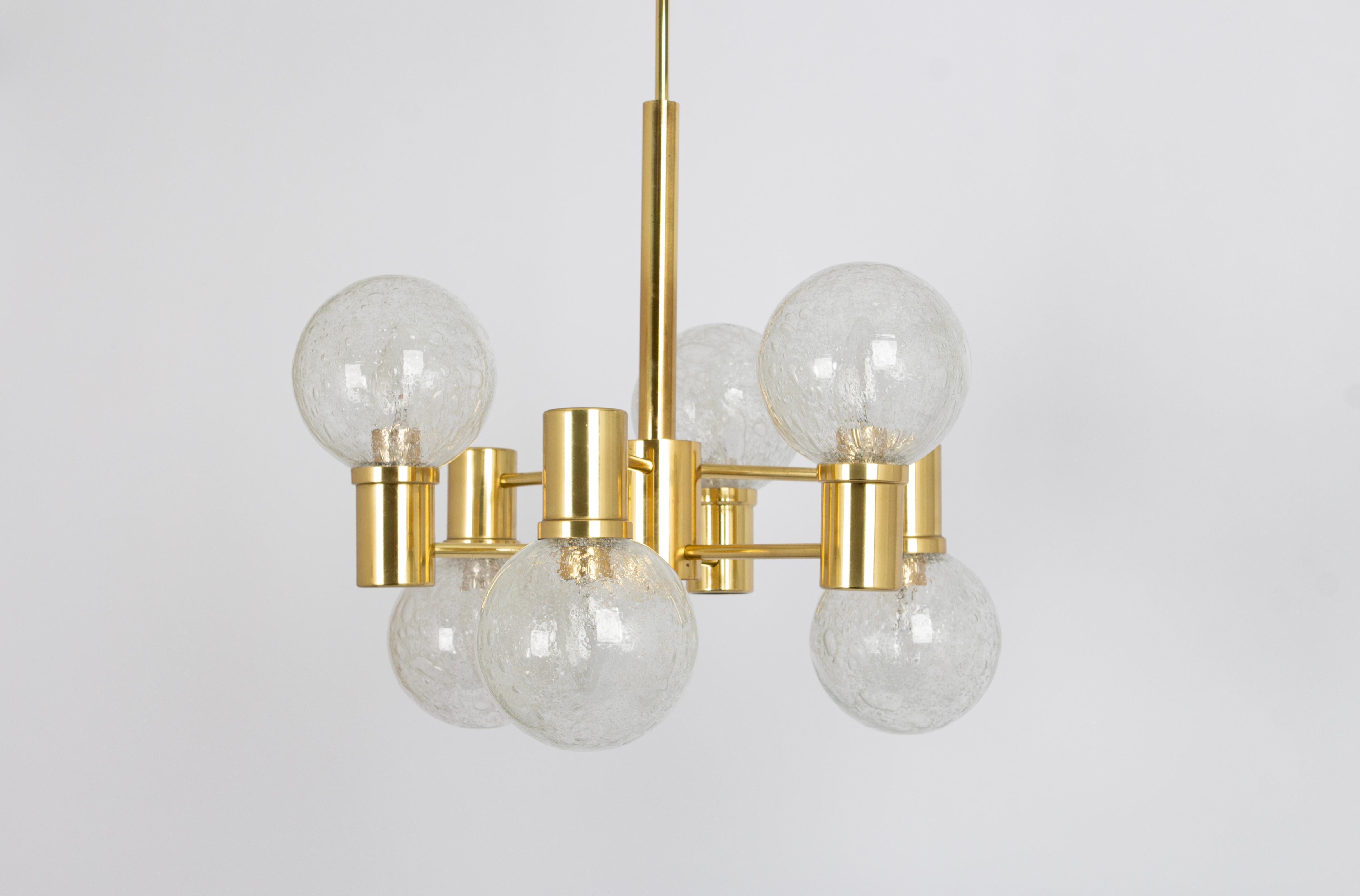 Late 20th Century Large Sputnik blown Glass by Doria, Germany, 1970s For Sale