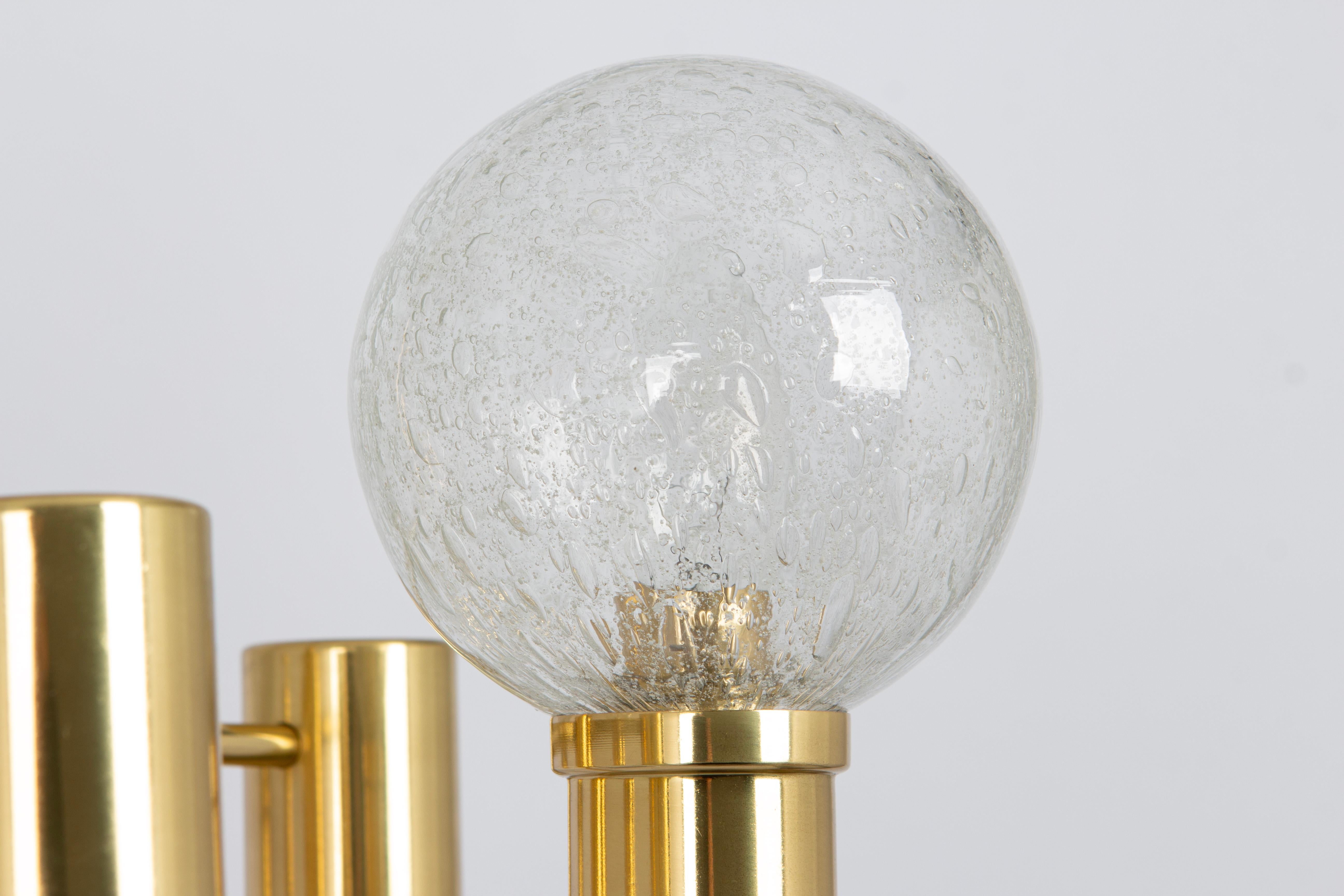 Brass Large Sputnik blown Glass by Doria, Germany, 1970s For Sale