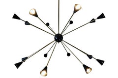 Italian Sputnik Ceiling Light, 1950s