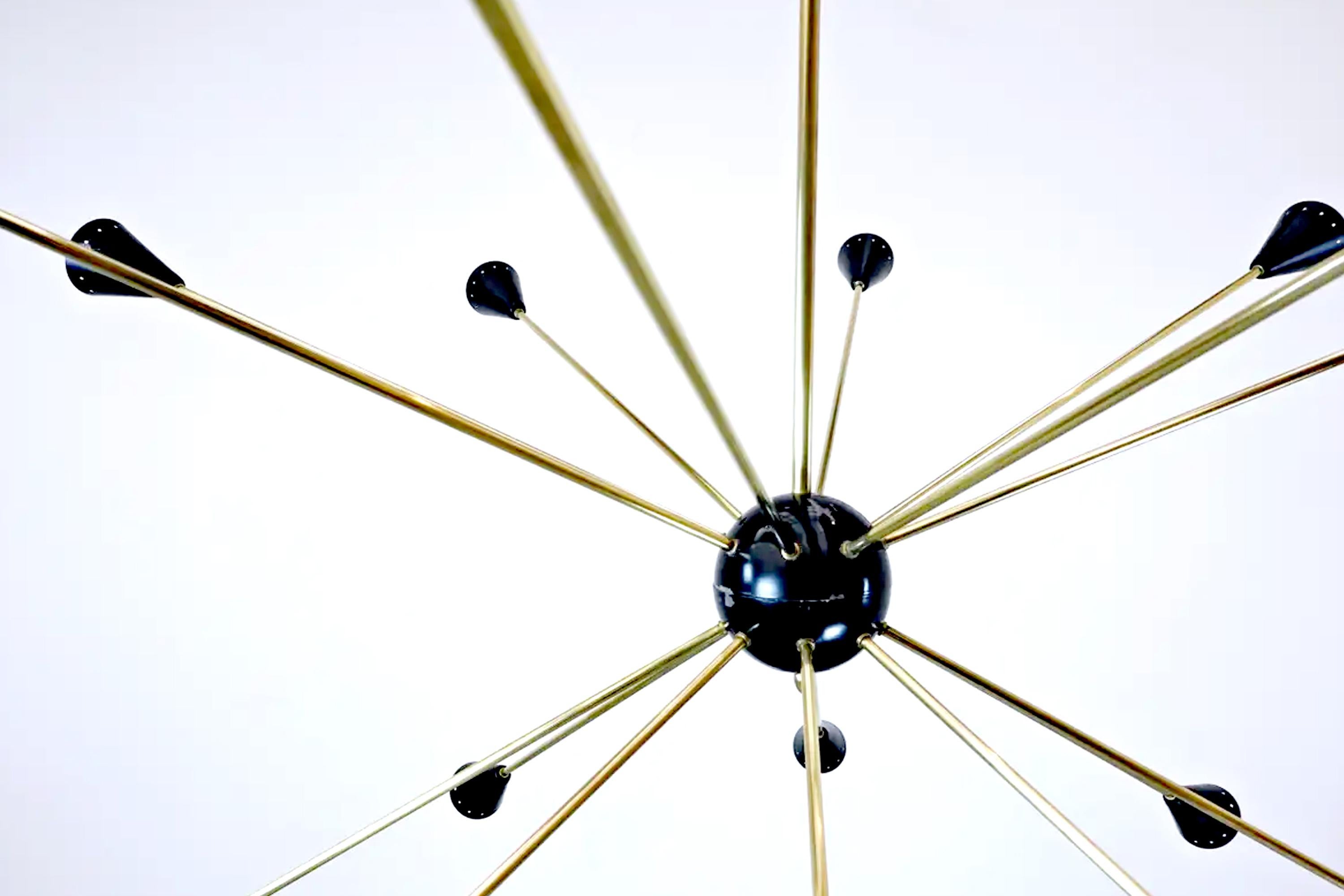 Italian Sputnik Ceiling Light, 1950s In Good Condition For Sale In London, GB