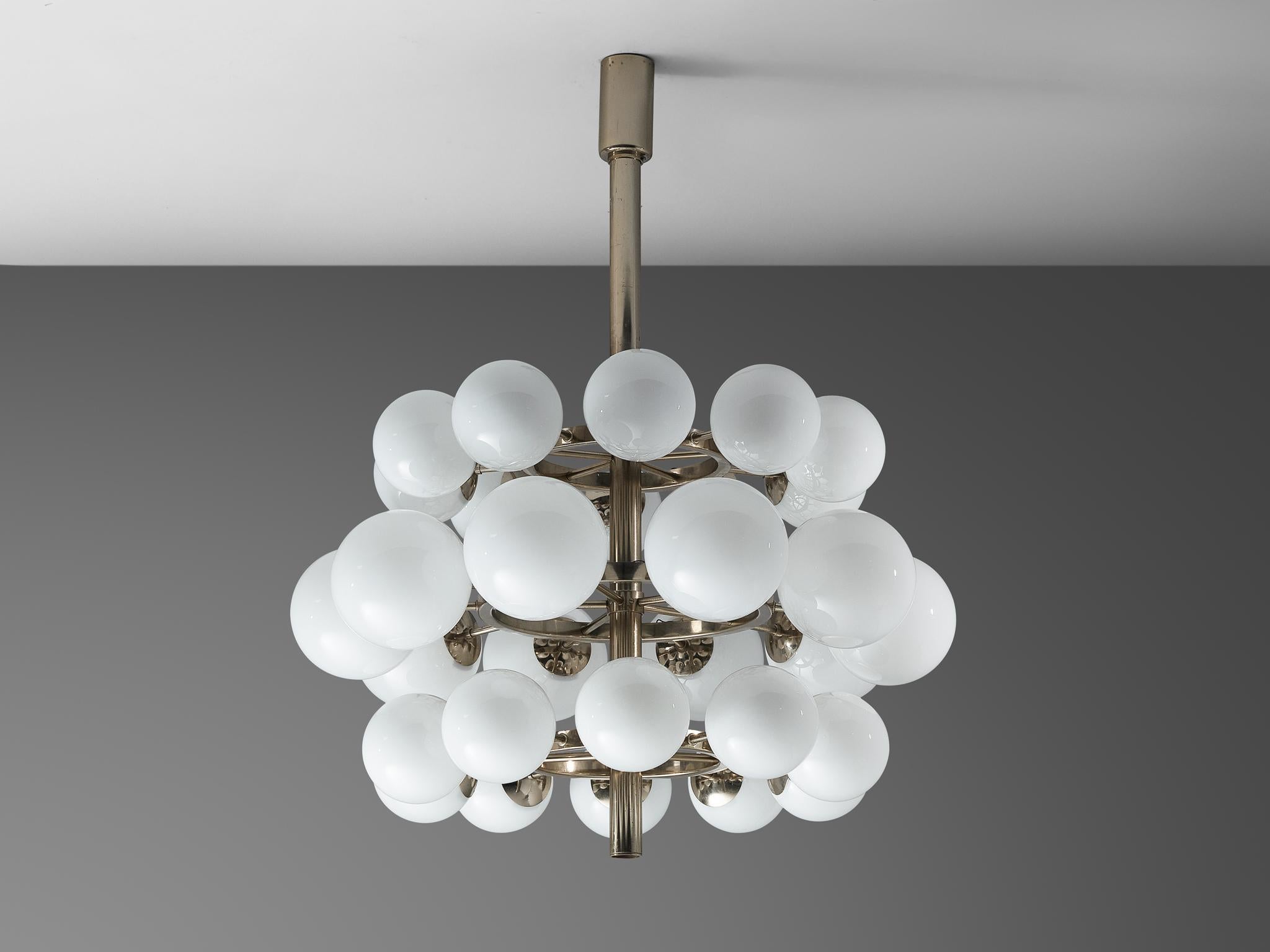 Large Sputnik Chandelier with Thirty White Glass Globes 125cm/49.21in. For Sale 4