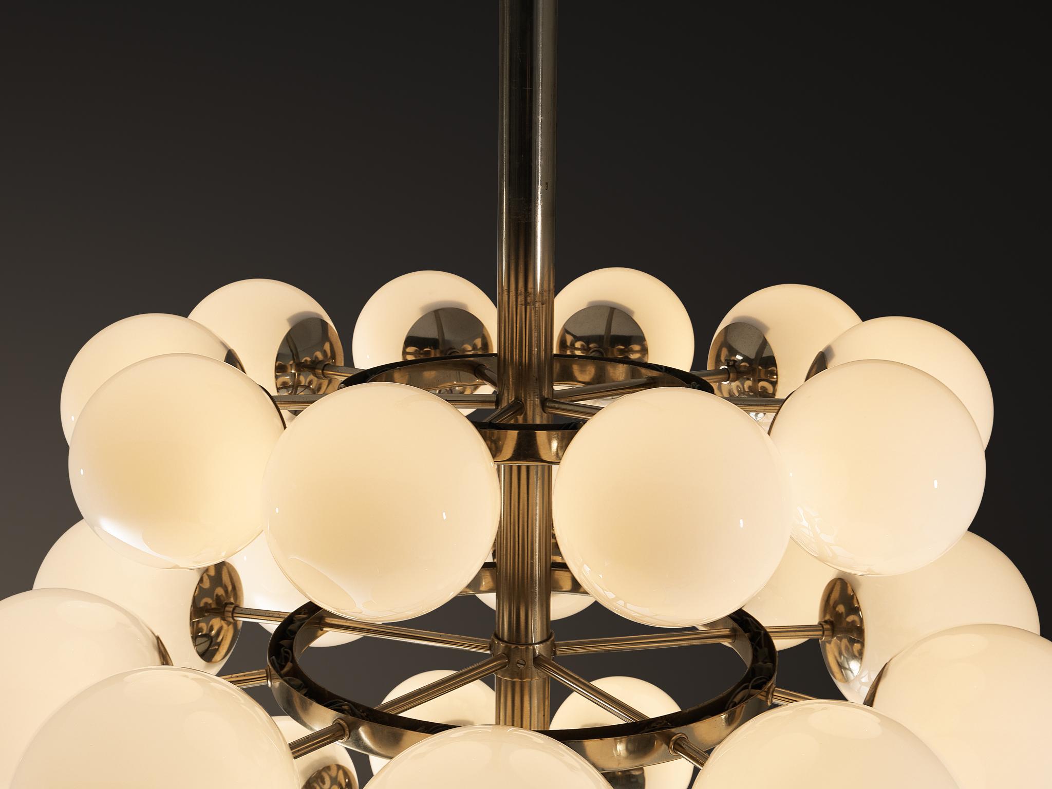Large Sputnik Chandelier with Thirty White Glass Globes 125cm/49.21in. For Sale 1