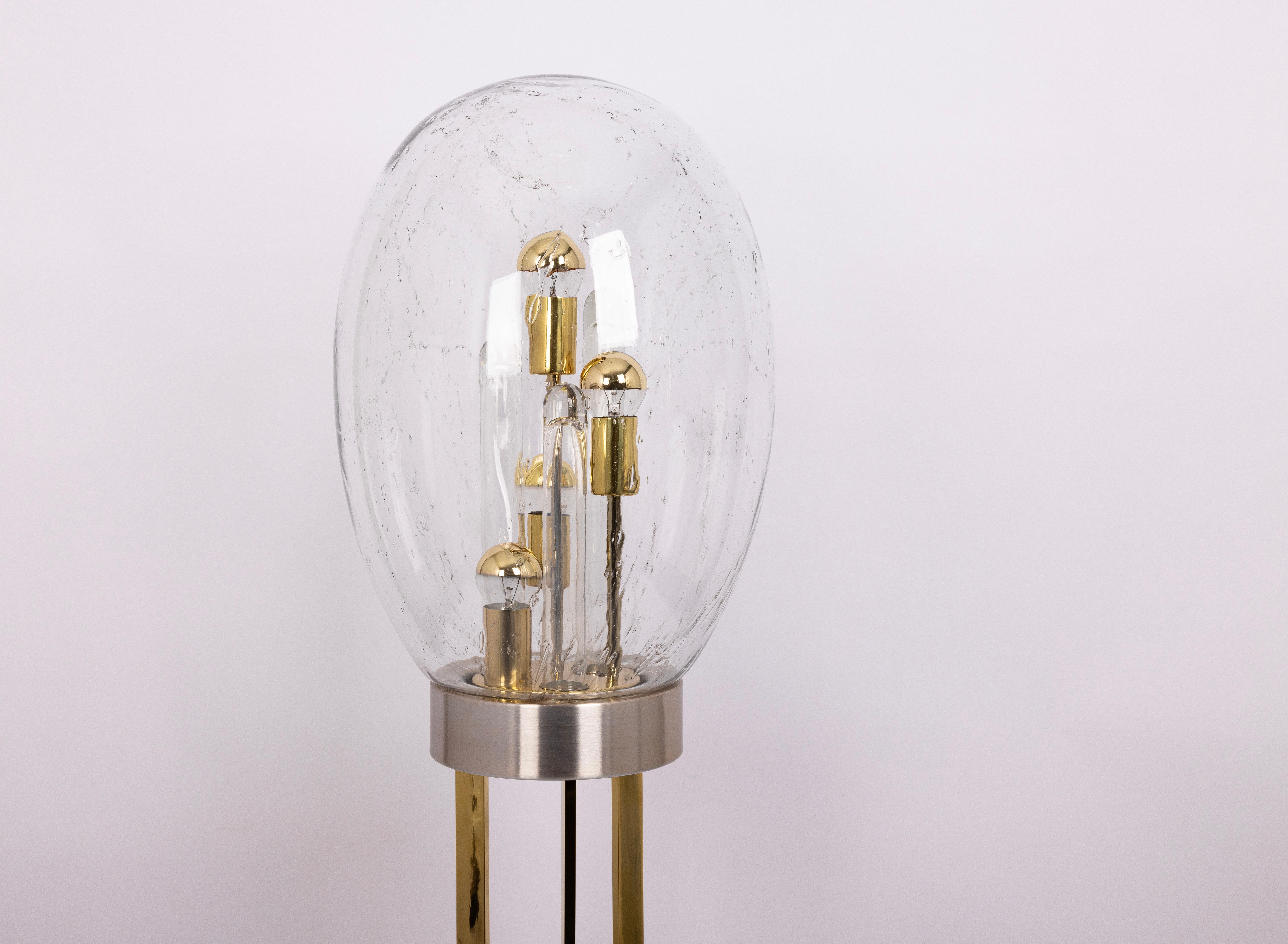 Mid-Century moderno Grande lampada da terra Sputnik disegnata da Doria, Germania, anni '70 in vendita