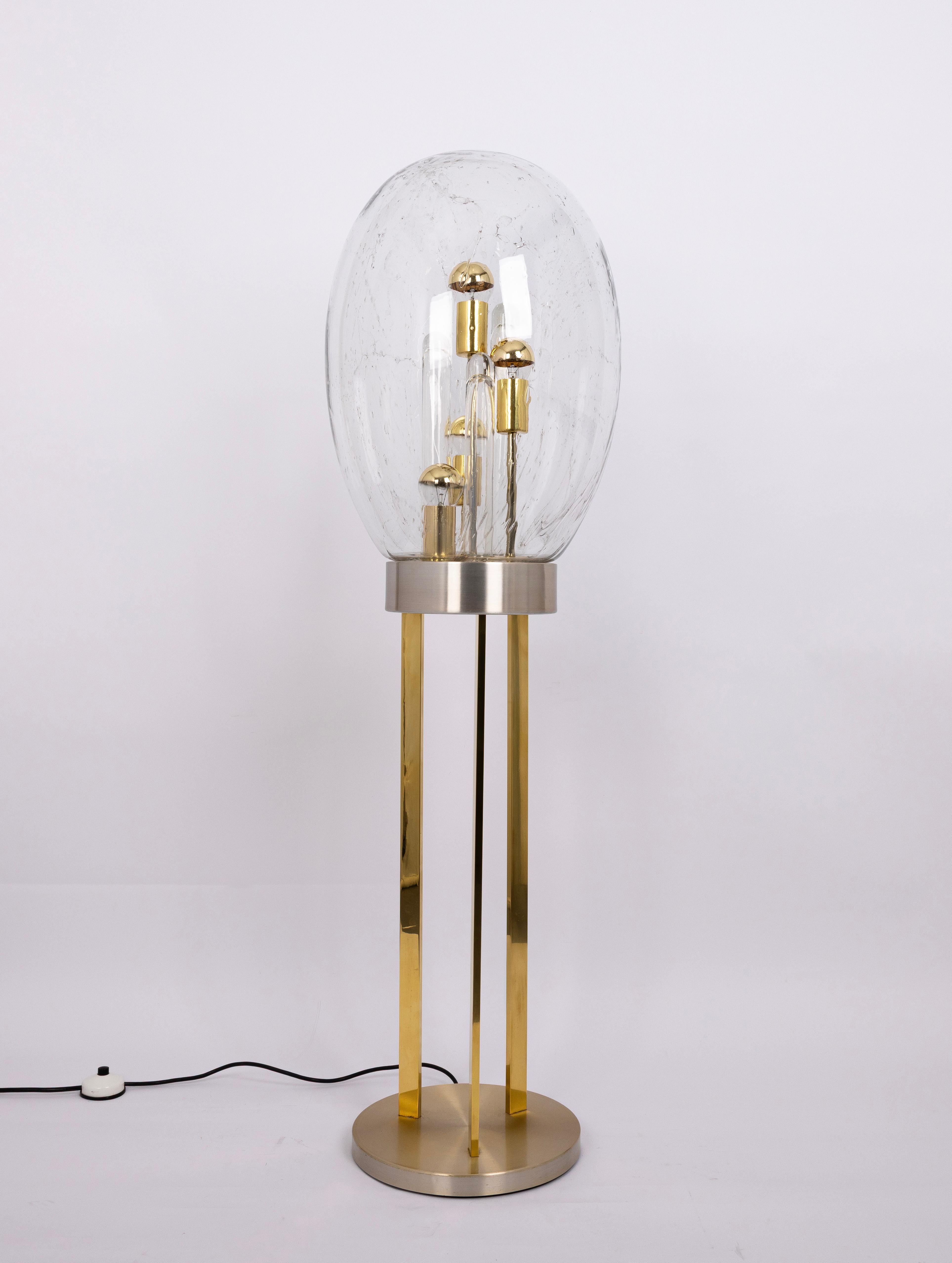 Tedesco Grande lampada da terra Sputnik disegnata da Doria, Germania, anni '70 in vendita