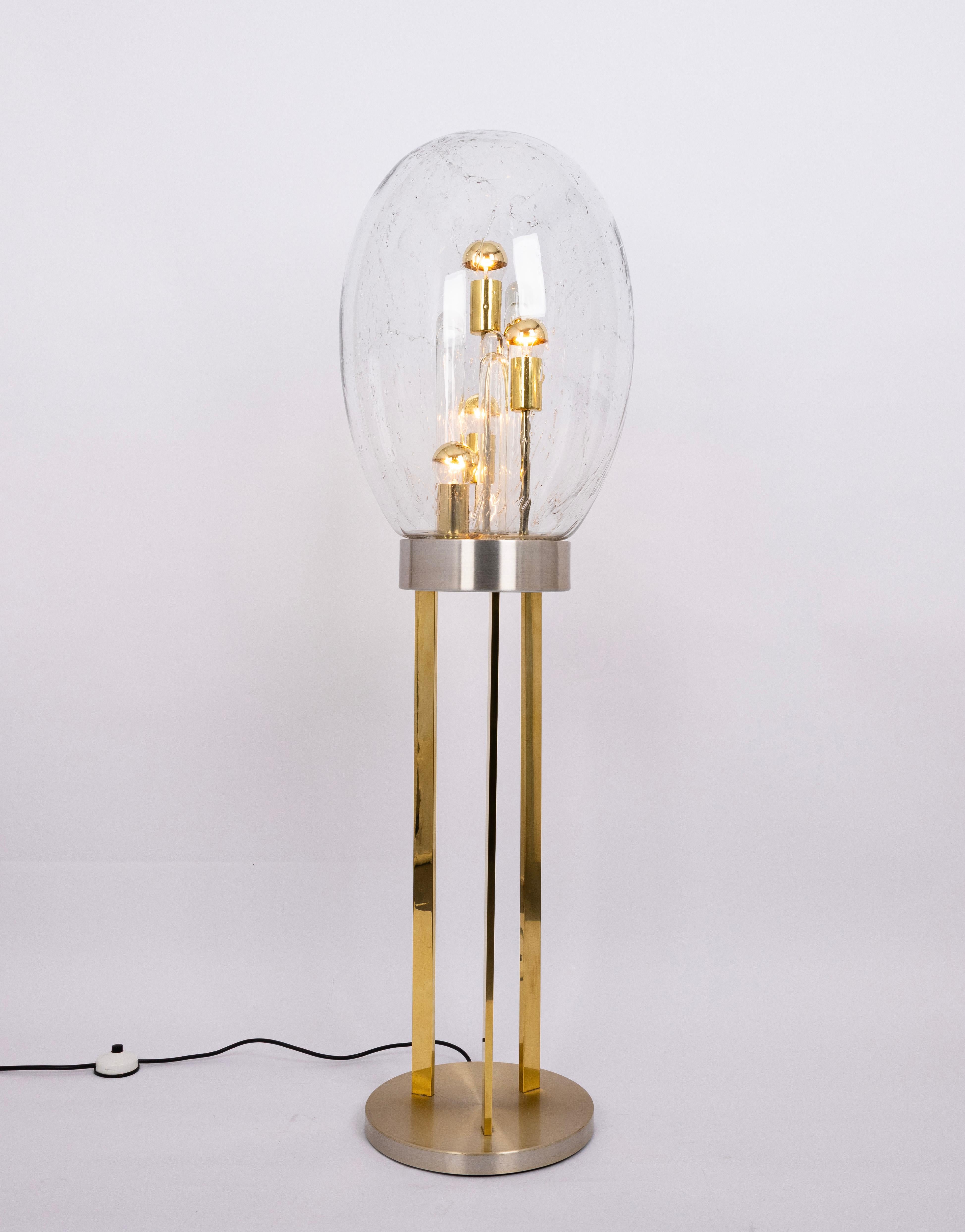 Fine XX secolo Grande lampada da terra Sputnik disegnata da Doria, Germania, anni '70 in vendita