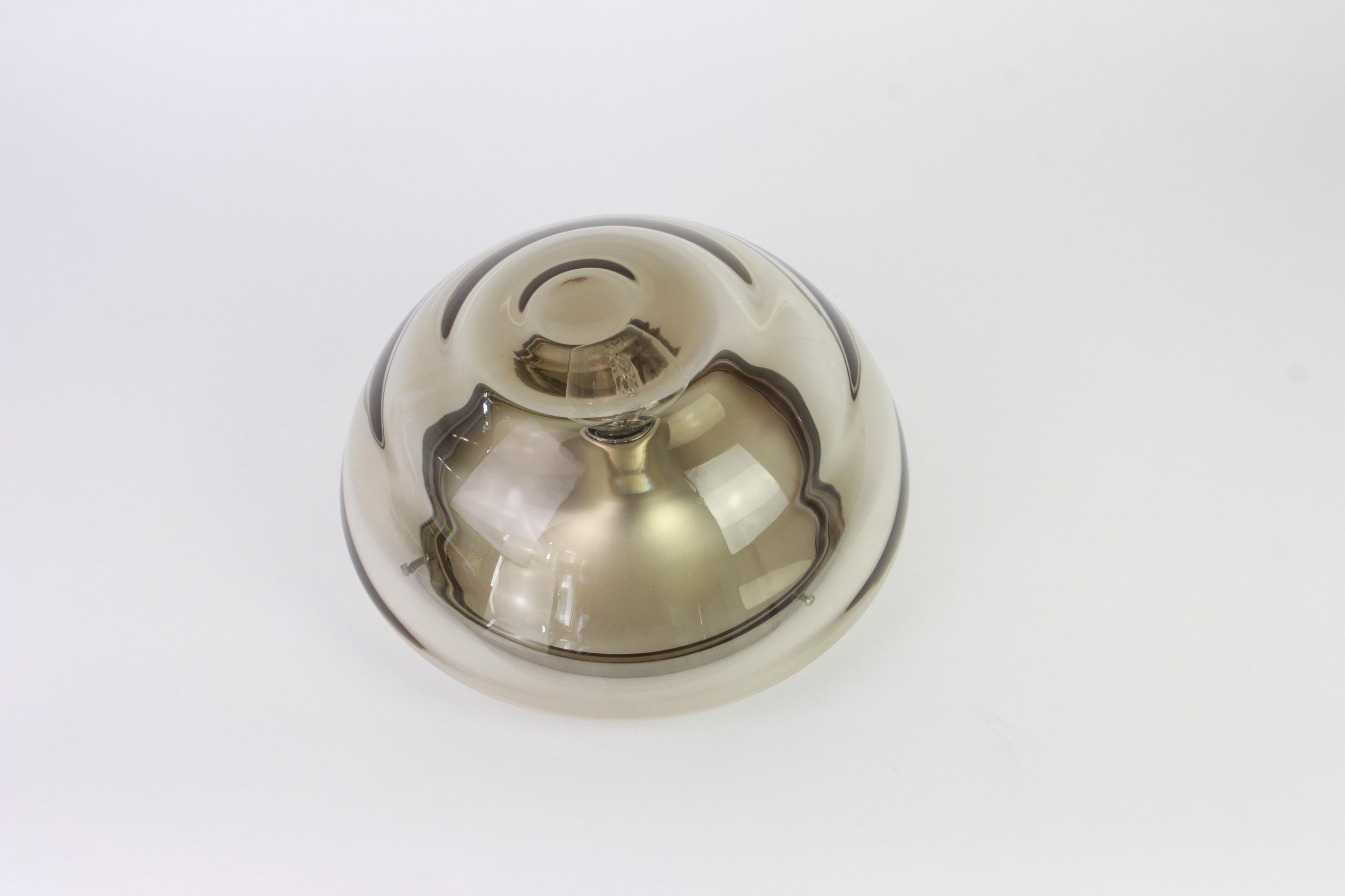 Space Age 1 of 2 Large Sputnik Flush Mount or Wall Sconce by Cosack, Germany, 1970s For Sale
