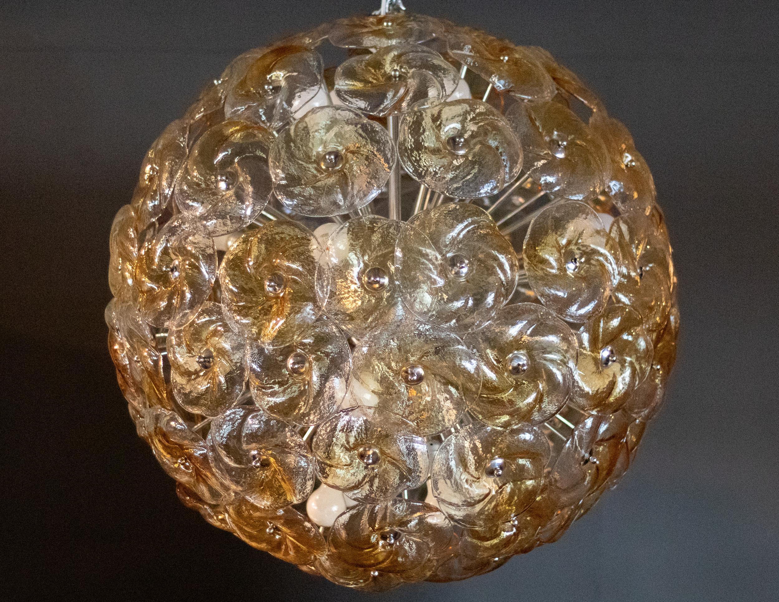 Large Sputnik Murano Glass Chandelier, Italy, 1980 1