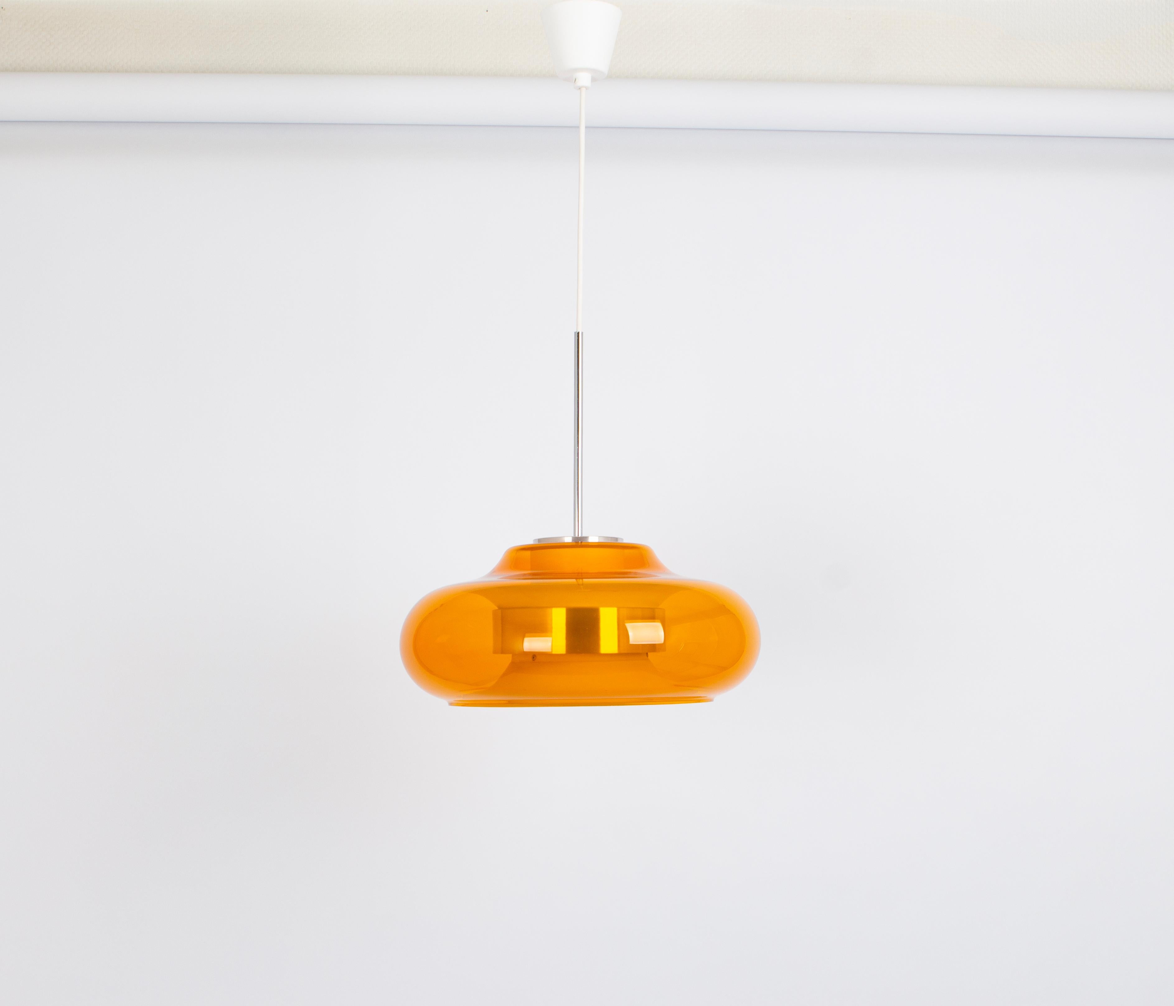 Gran vaso Sputnik naranja de Doria, Alemania, años 70 Alemán