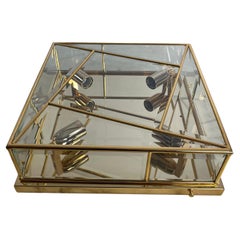 Large Square 4-Light Ceiling Lights 1980s, Never Used
