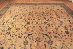 Antique Indian Agra Rug. Size: 14 ft 7 in x 15 ft 7 in