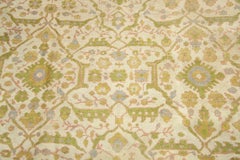 Large Square Antique Ivory Persian Sultanabad Rug. Size: 15 ft 4 in x 16 ft 2 in