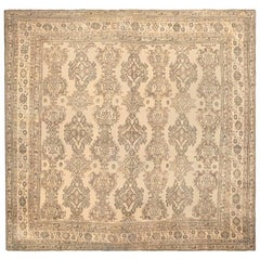 Large Square Antique Turkish Oushak Carpet. Size: 17 ft 7 in x 18 ft 7 in