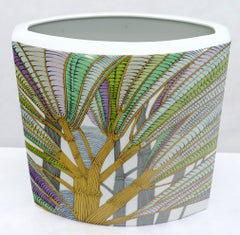 Large Square Boat Shape Artist Decorated & Signed Vase by Rosenthal, Germany