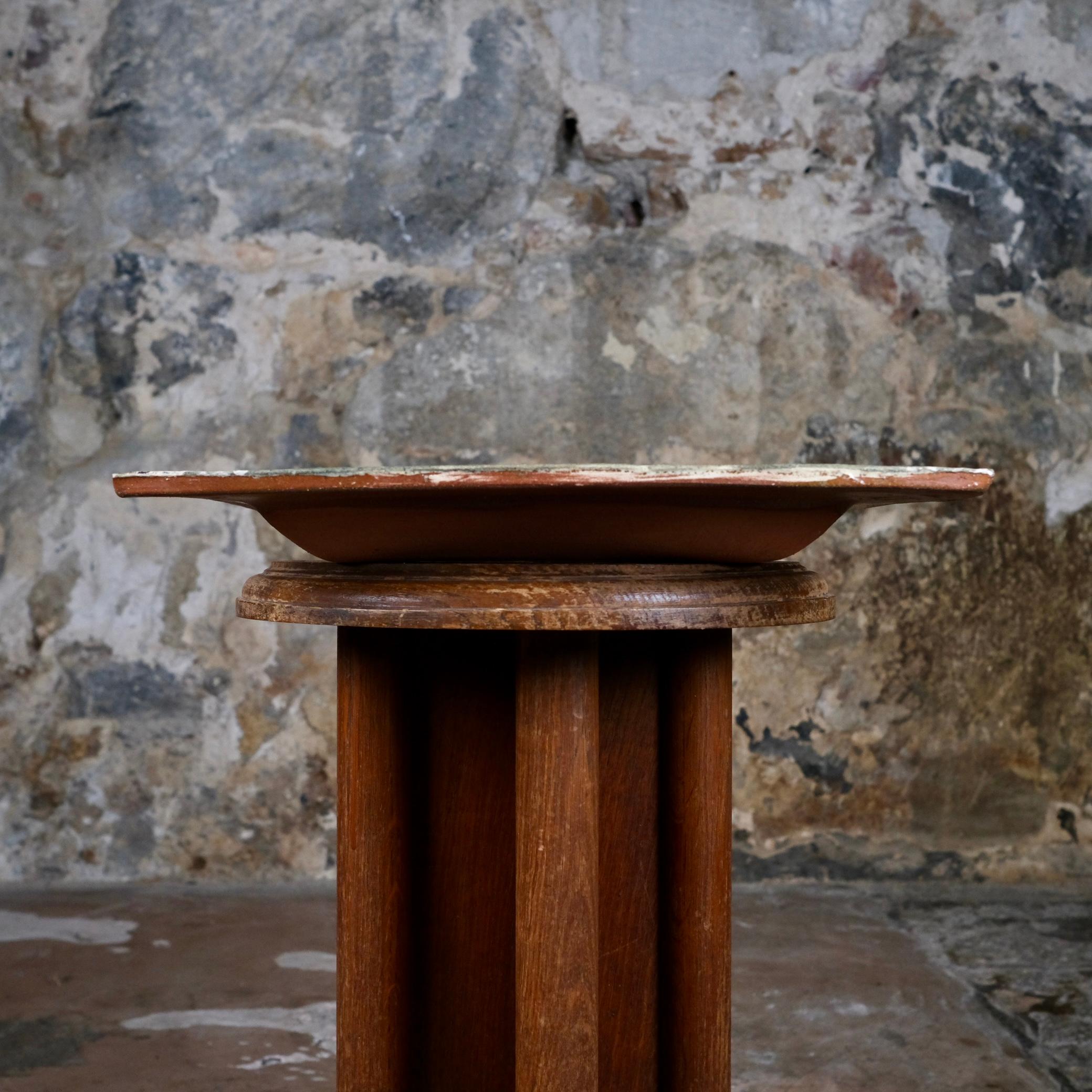Grand centre de table carré en céramique Grog clay, fabriqué en France, 1970 en vente 2