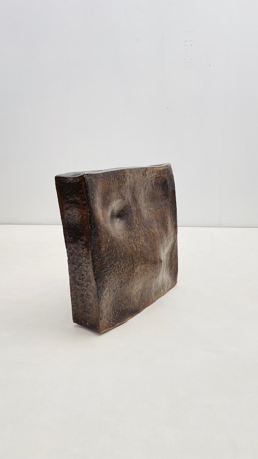 Large square - Ceramic vase For Sale 2