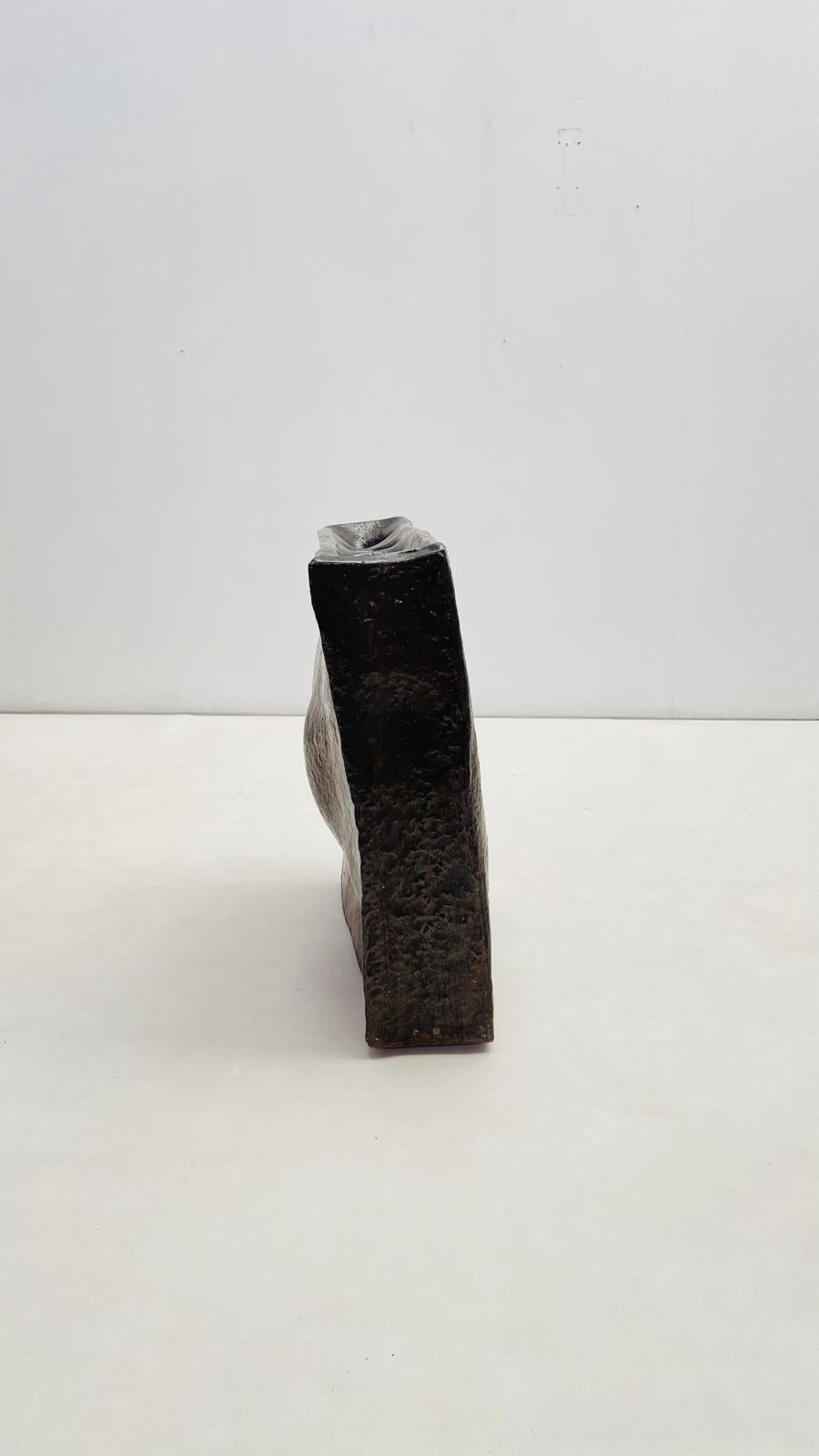 Large square - Ceramic vase For Sale 3