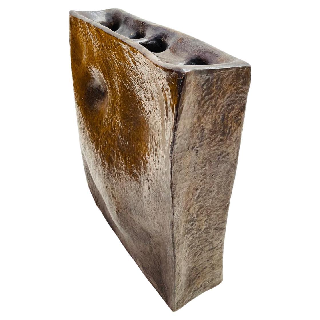 Large square - Ceramic vase For Sale