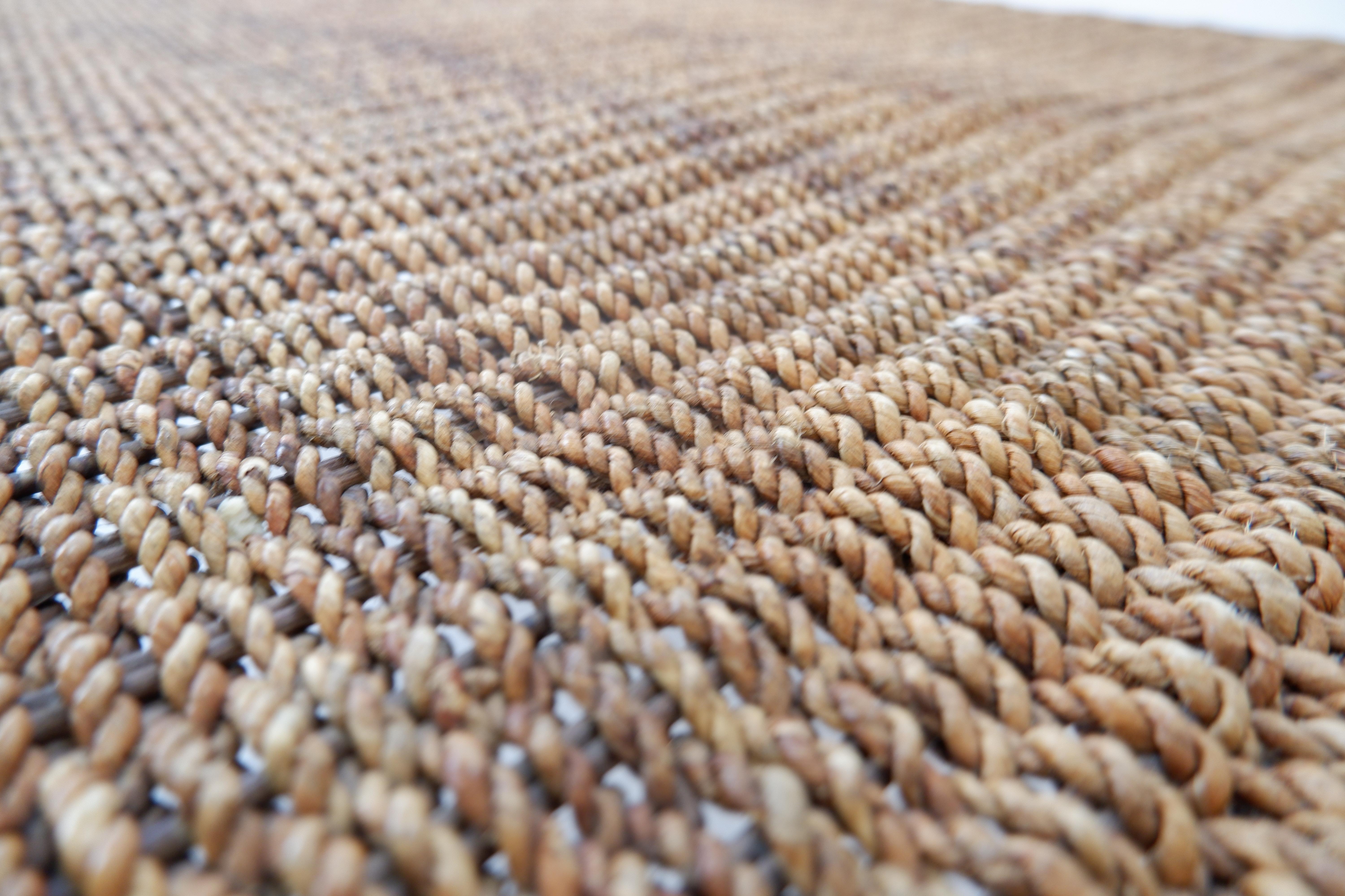 Modern Large Square coffee table - Rope top For Sale