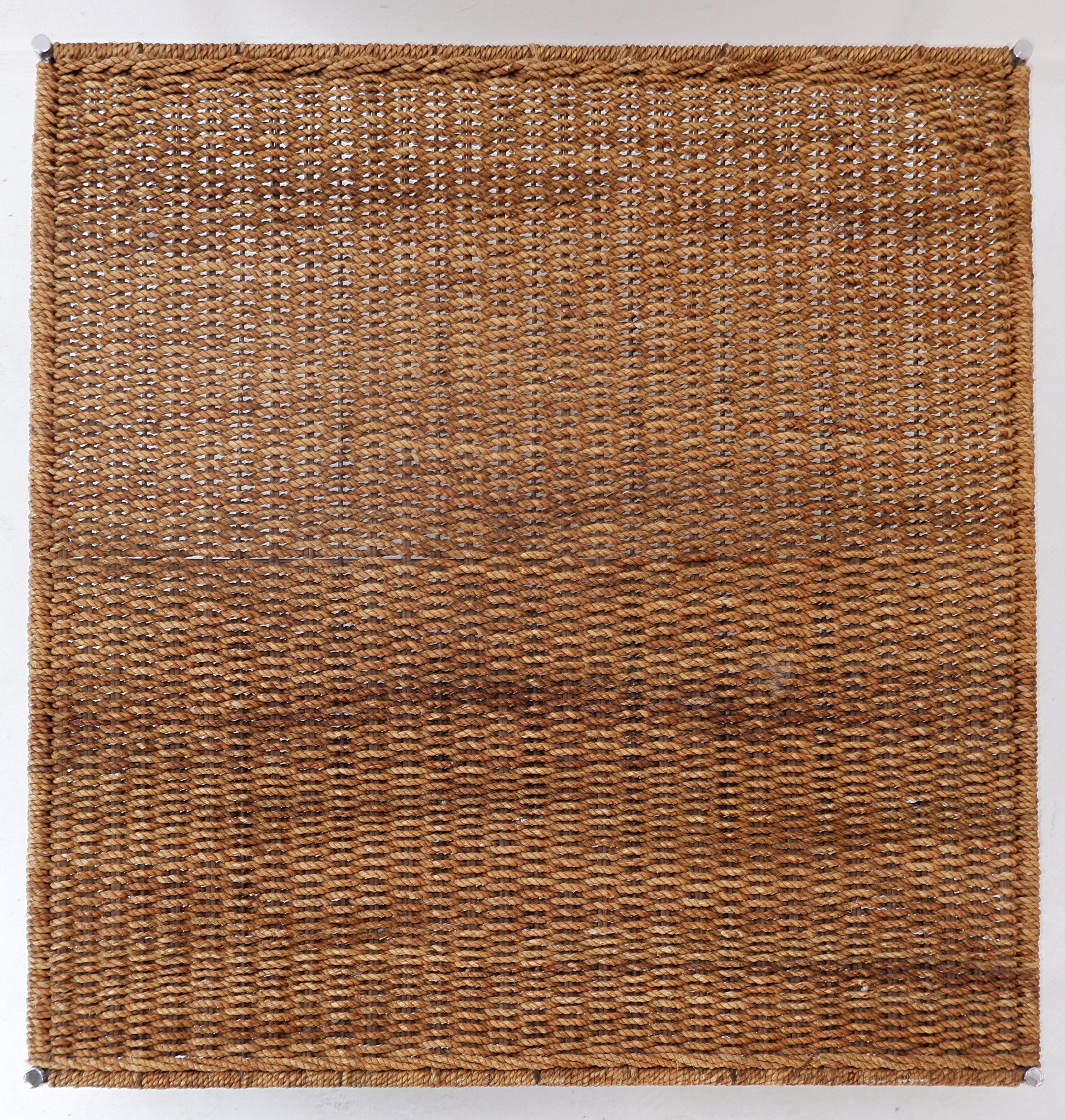 Large Square coffee table - Rope top For Sale 2