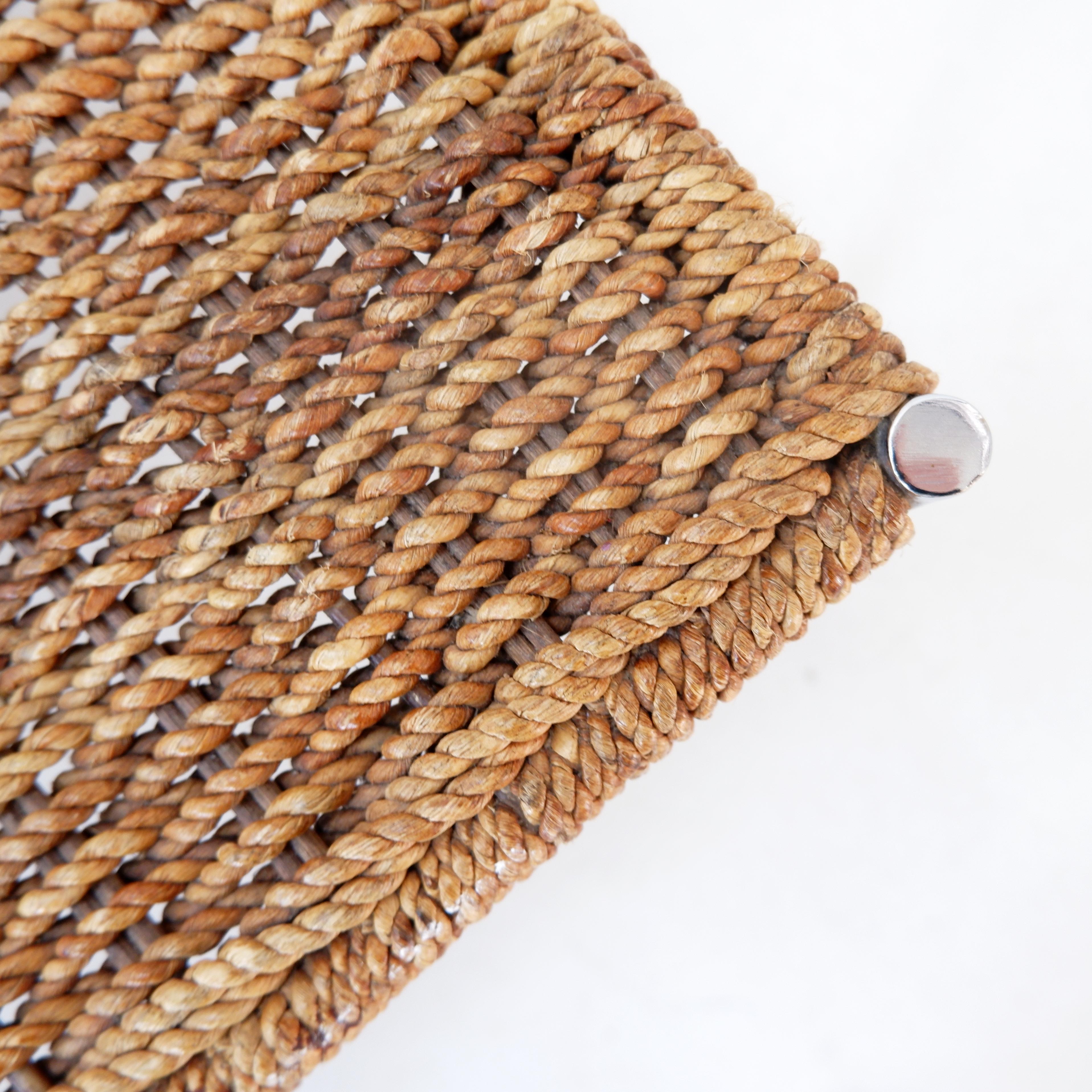 Large Square coffee table - Rope top For Sale 3