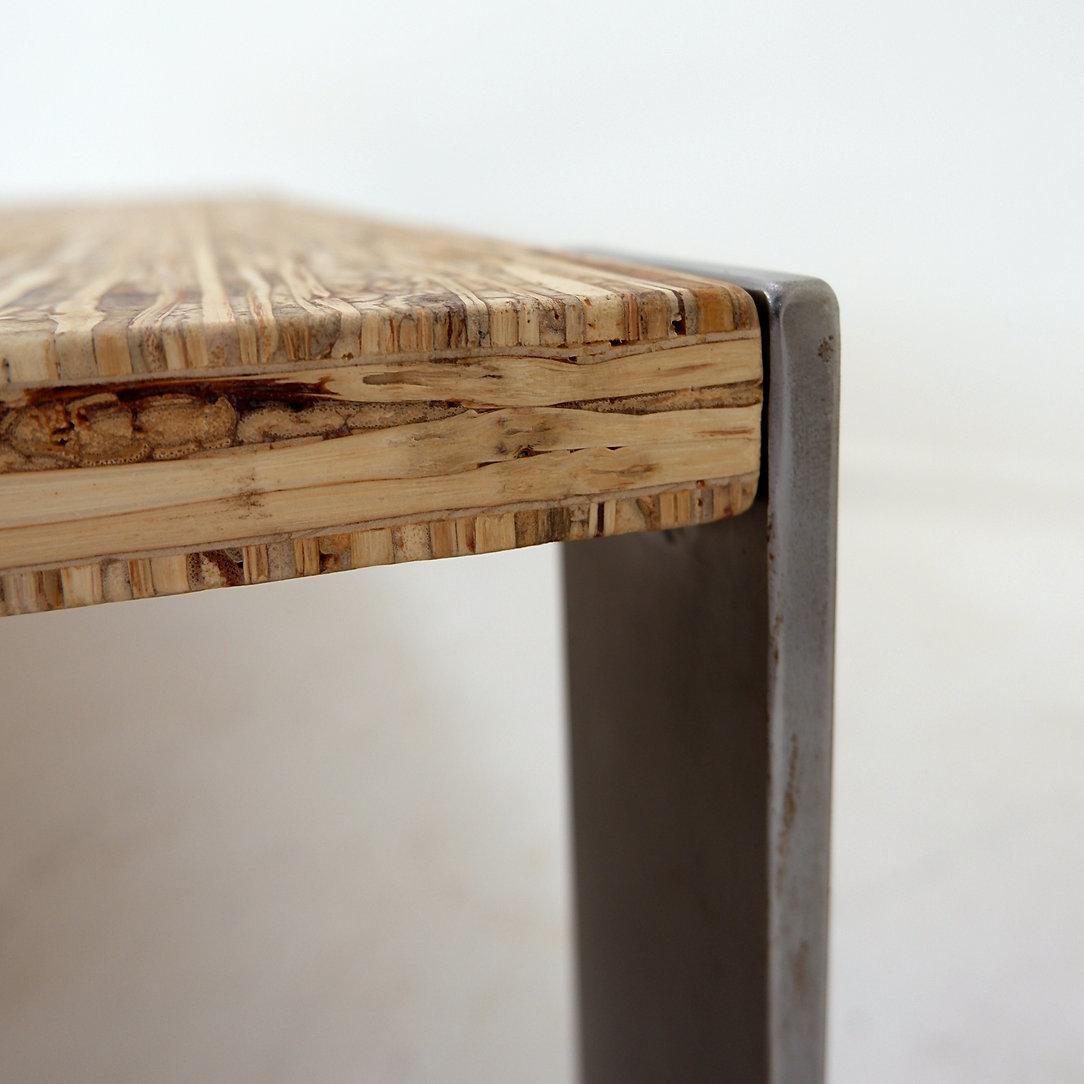 20th Century Large Square coffee table with Sorgho top For Sale