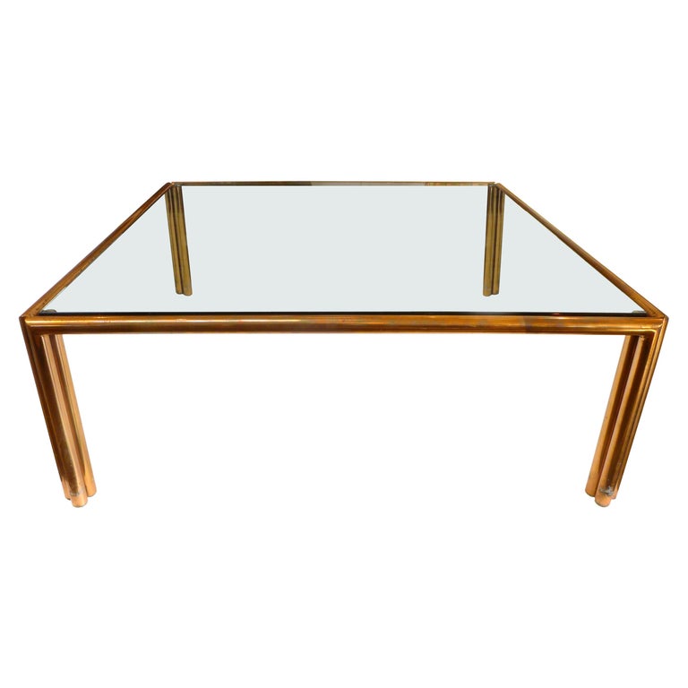 Copper glass coffee table outlet