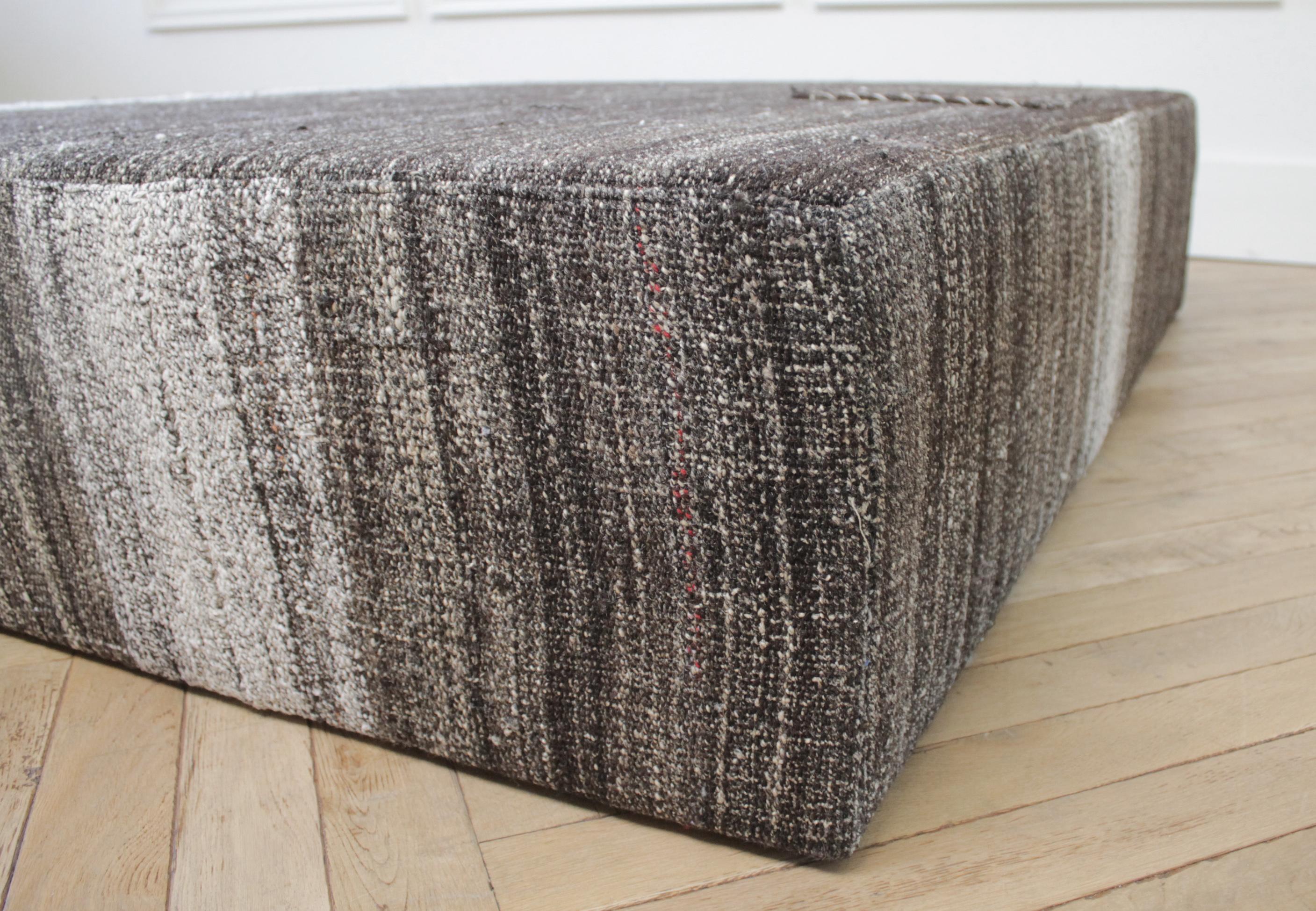 Large Square Custom Made Turkish Rug Cocktail Ottoman 5