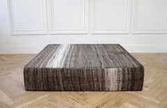 Large Square Custom Made Turkish Rug Cocktail Ottoman