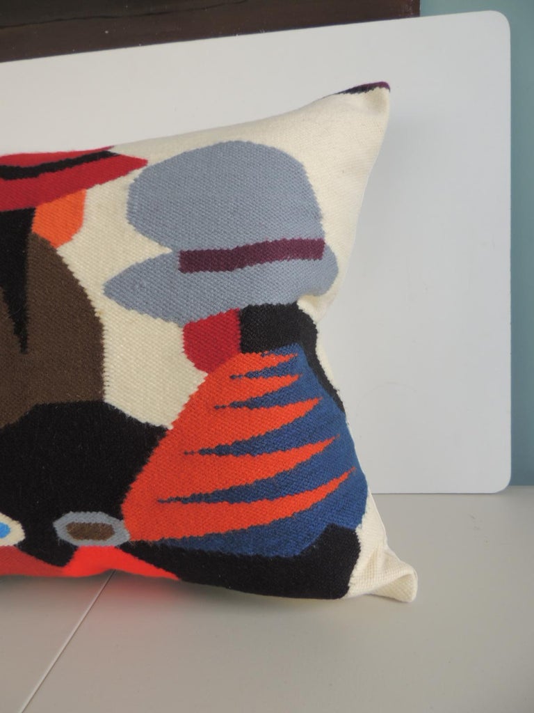 Large Square Ecuadorian Woven Floor Pillow For Sale at 1stDibs