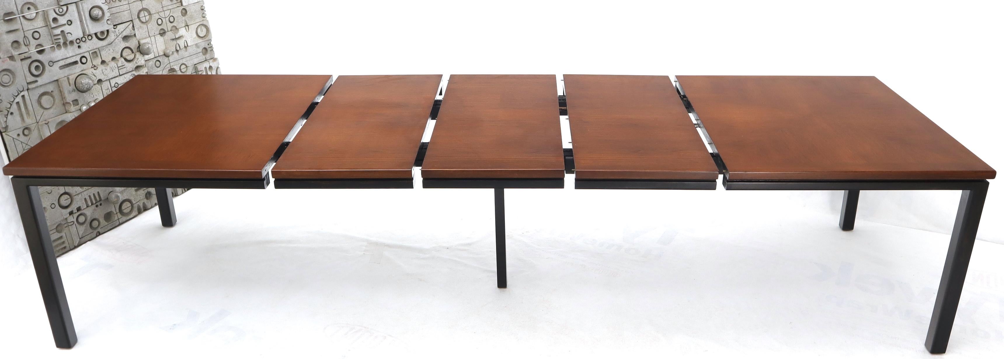 Mid-Century Modern Large Rectangle Expandable Dining Table 3 Extension Boards Atr. Harvey Probber