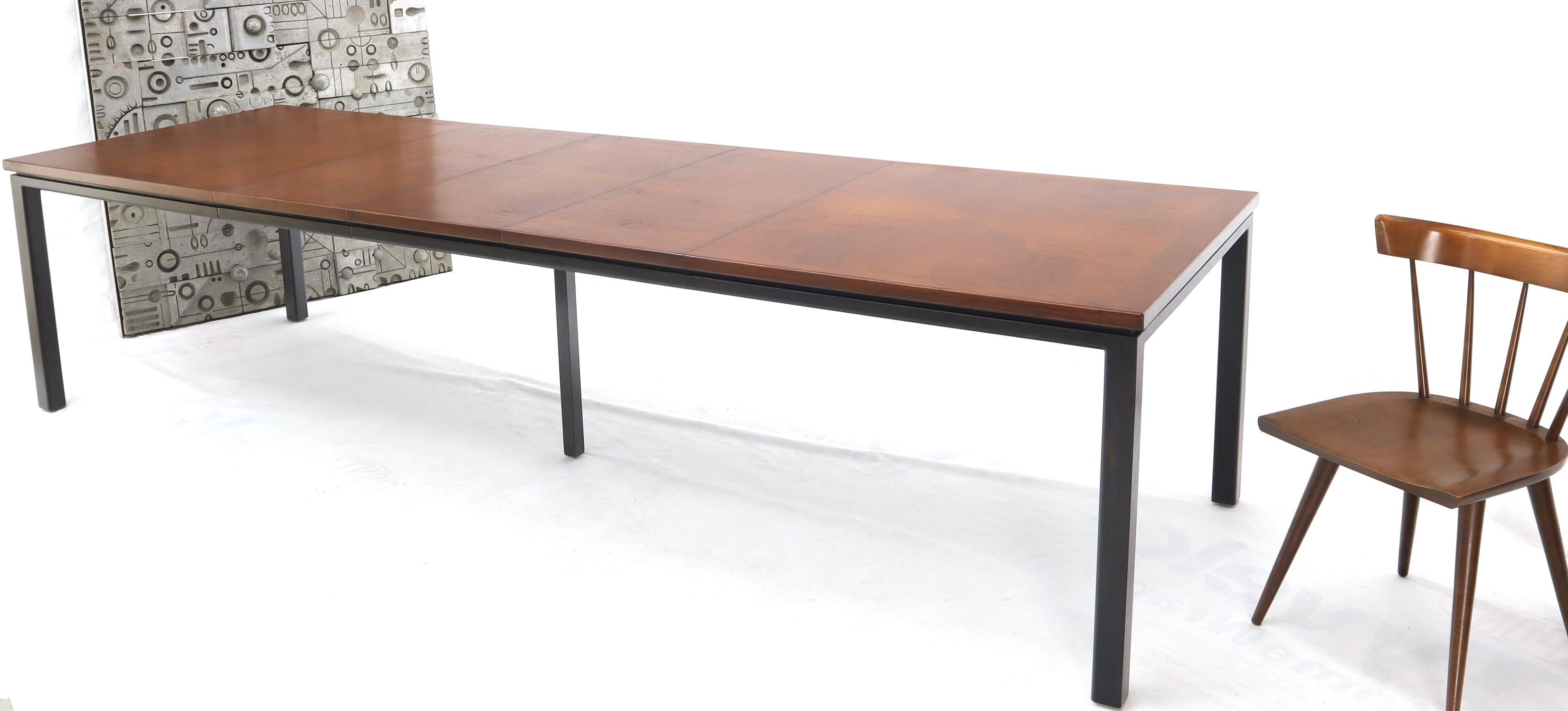 Lacquered Large Rectangle Expandable Dining Table 3 Extension Boards Atr. Harvey Probber