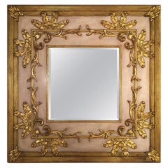 Large Square Friedman Brothers Gilt and Beveled Glass Mirror