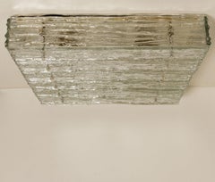 Large Square Glass Flush Mount J.T. Kalmar, Austria