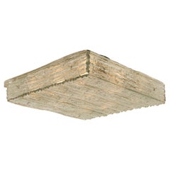 Large Square Glass Flush Mount J.T. Kalmar, Austria