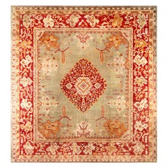 Tapis vert antique Oushak