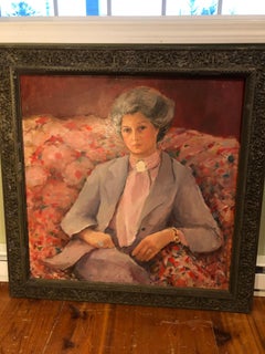 Large Square Impasto Portrait of a Woman