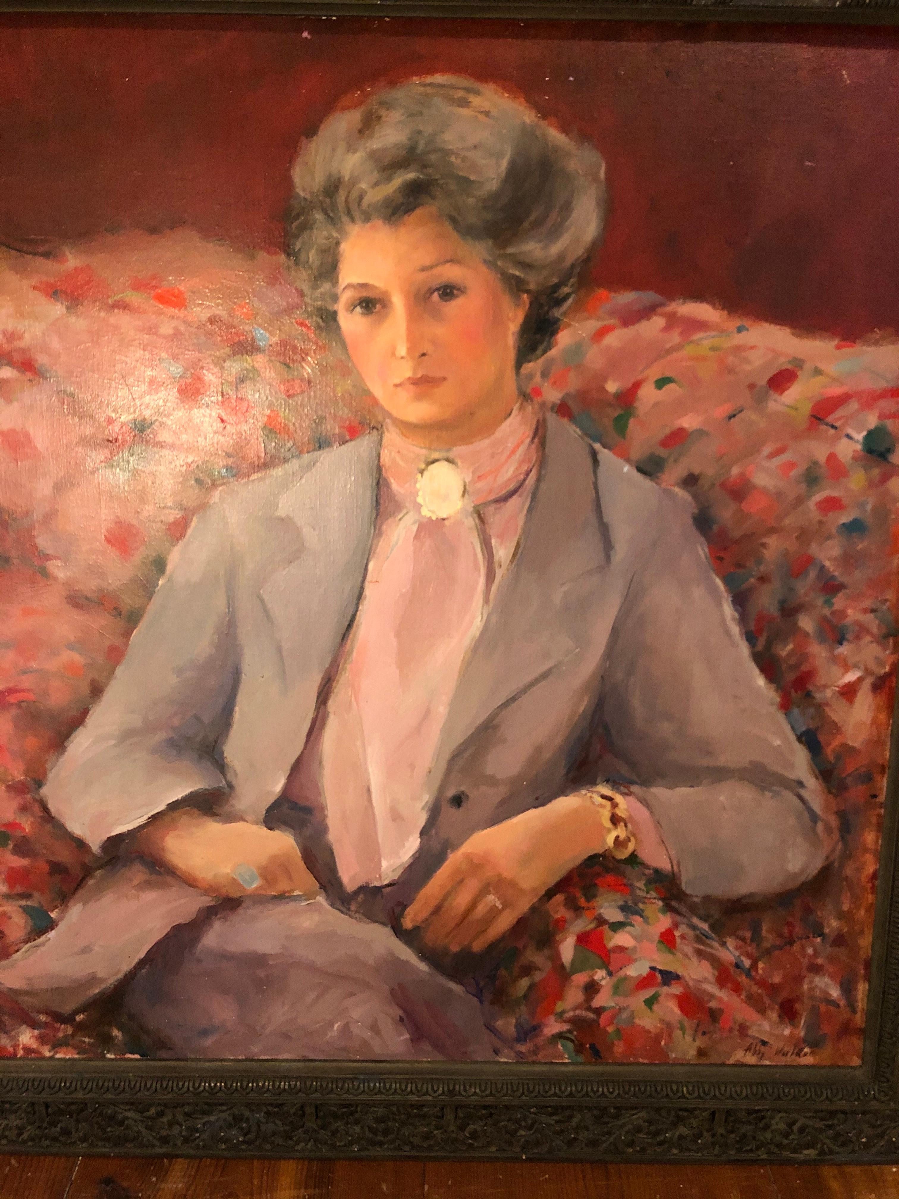Large Square Impasto Portrait of a Woman  For Sale 1